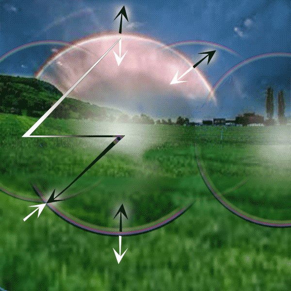 3D-BerechnungsMethode - Erde Regenbogen-Kugel-Info